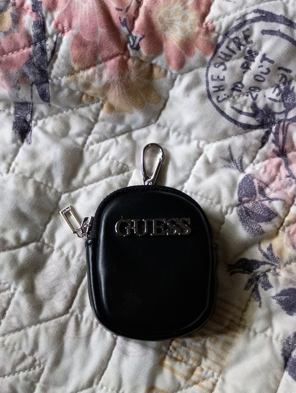 Guess Black Keyring Mini Pouch